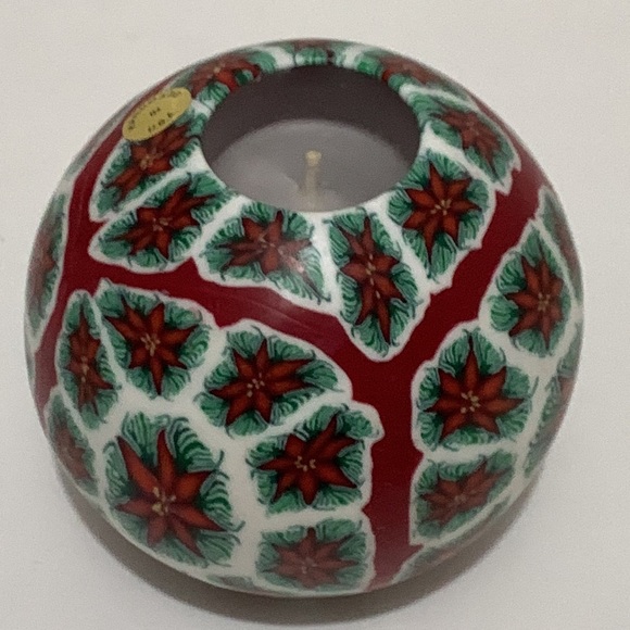 4" Christmas Candle Poinsettia Flower Star kaleidoscopes Sphere - Picture 4 of 4